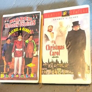 March of the Wooden Soldiers and A Christmas Carol VHS Tapes